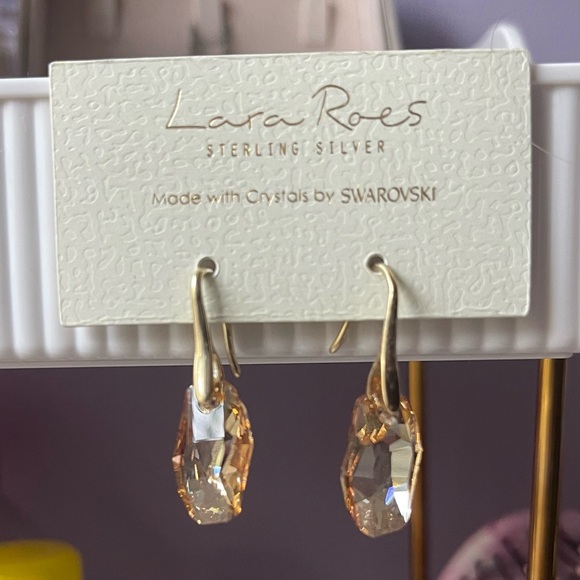 Swarovski Jewelry - Gold Crystal Earrings